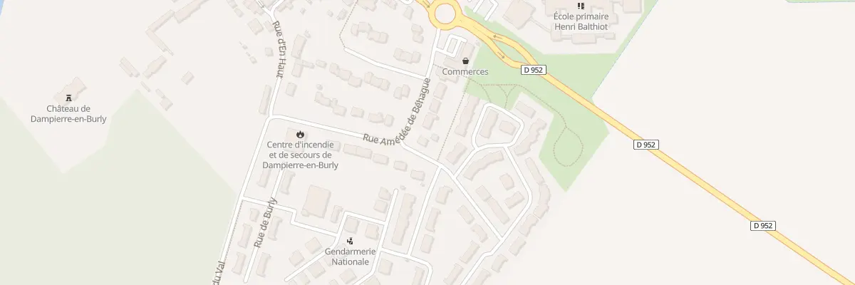 Plan du 9001F Rue Amédée de Béhague à Dampierre-en-Burly