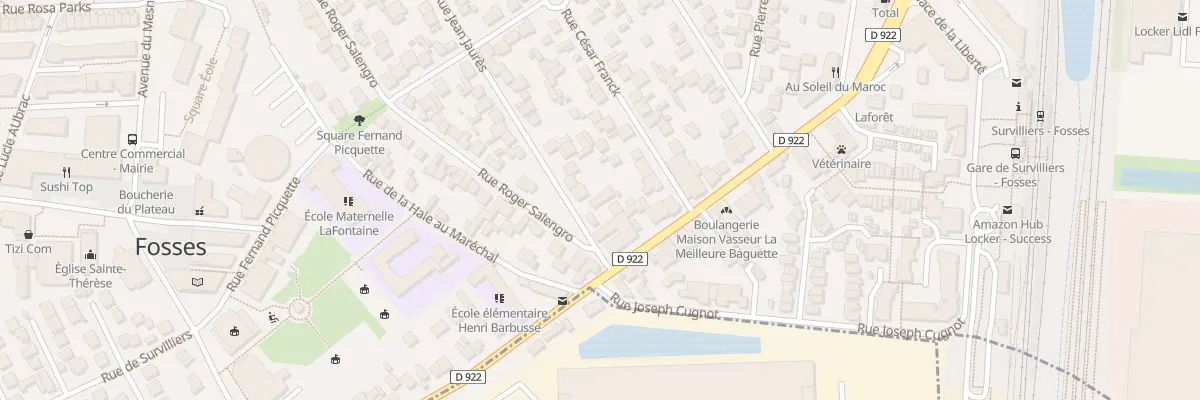 Plan du 6 Rue Jean Jaures à Fosses