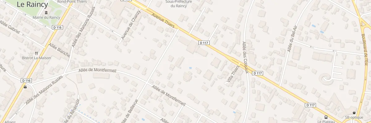 Plan du 106 Av Thiers au Raincy