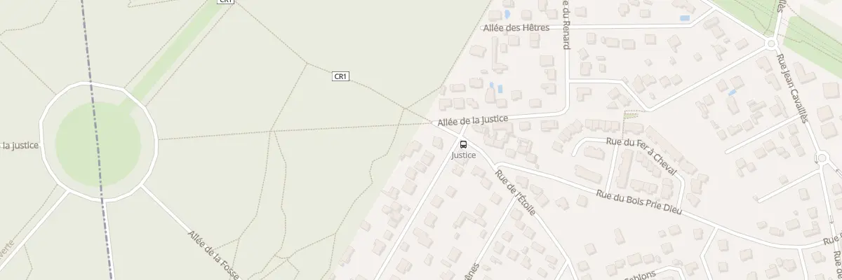 Plan du 3 All de la Justice à Villecresnes