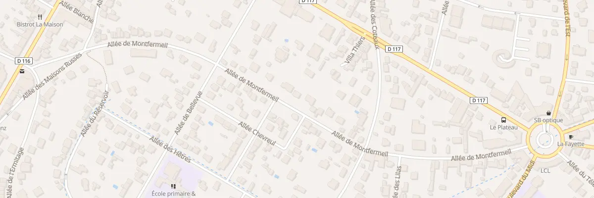Plan du 55 All de Montfermeil au Raincy