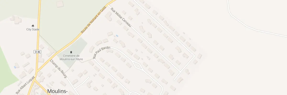 Plan du 10 Rue Moise Cerveau à Moulins-sur-Yèvre