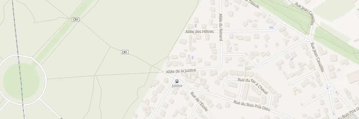 Plan du 8 All de la Justice à Villecresnes