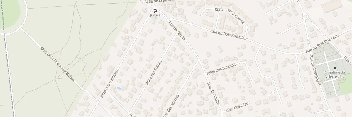 Plan du 1B All des Frênes à Villecresnes
