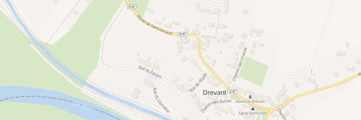 Plan du 1 Rue du Domaine à Drevant