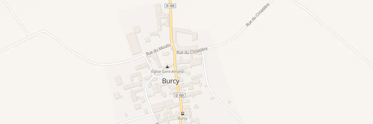 Plan du 1 Rue du Cimetiere à Burcy