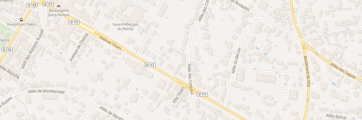 Plan du 83 Av Thiers au Raincy