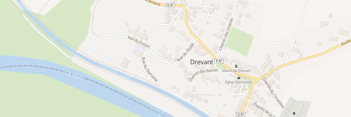 Plan du 2 Rue de l’Ecole à Drevant