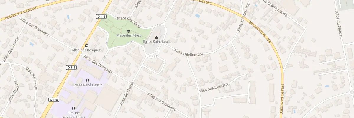 Plan du 2 All Thiellement au Raincy