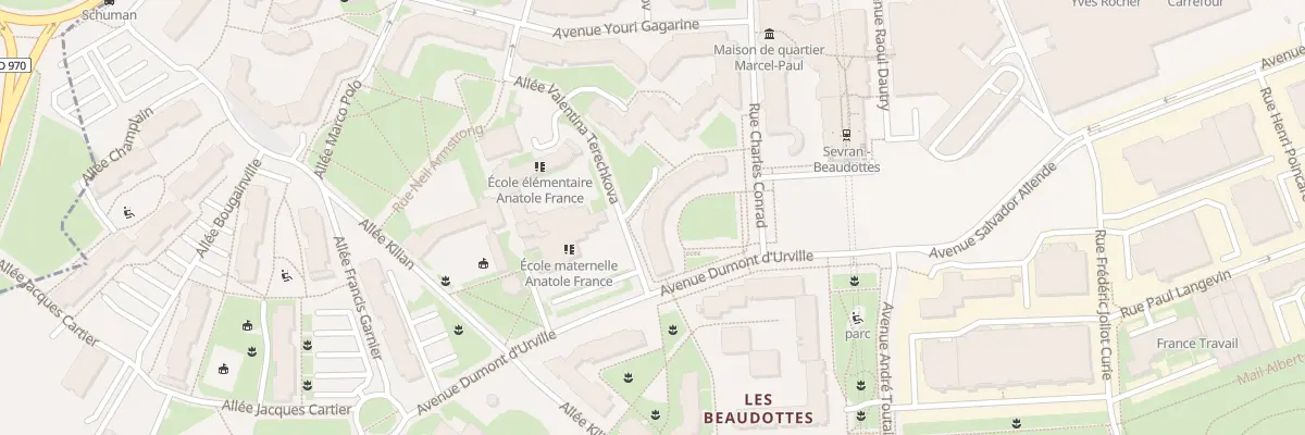 Plan du 4 All Christophe Colomb à Sevran