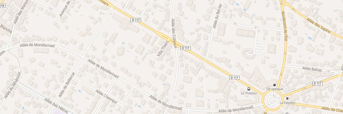 Plan du 33B All des Coteaux au Raincy