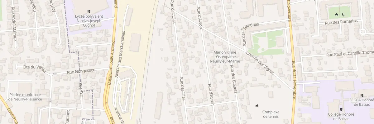 Plan du 30 Rue des Lilas à Neuilly-sur-Marne