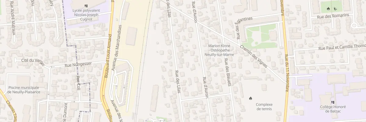 Plan du 28T Rue des Lilas à Neuilly-sur-Marne