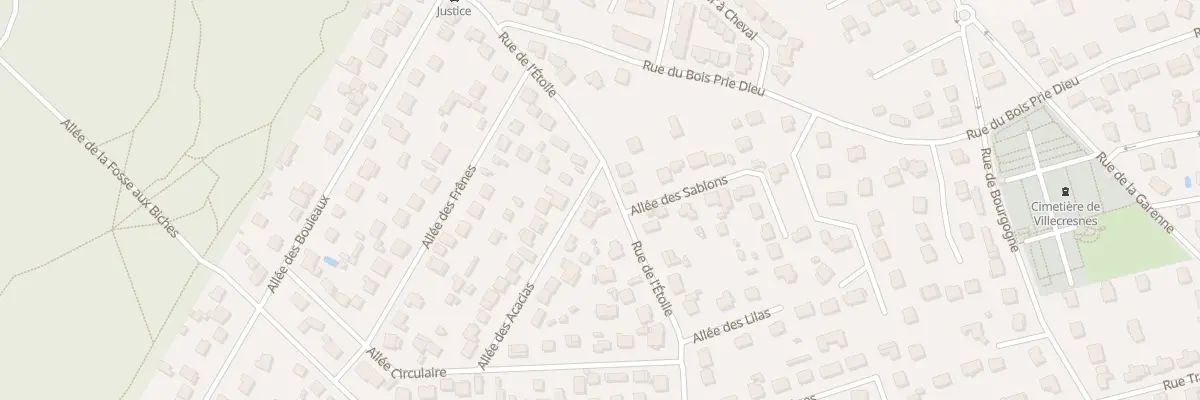 Plan du 1 All des Acacias à Villecresnes