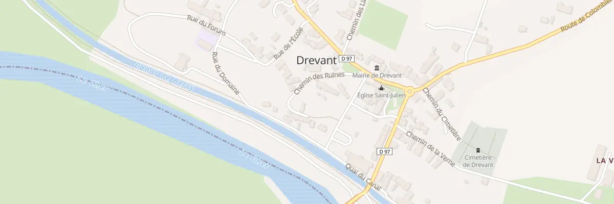 Plan du 2 Sen de la Godine à Drevant