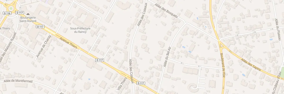 Plan du 34B All des Coteaux au Raincy