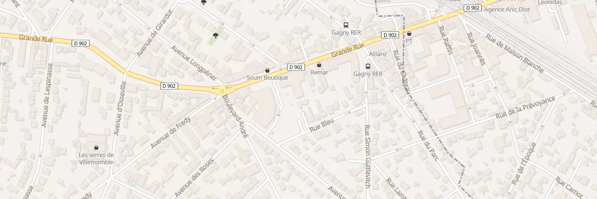 Plan du 168 Grande Rue à Villemomble