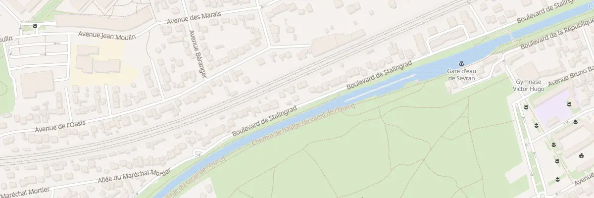 Plan du 74 Bd de Stalingrad à Sevran
