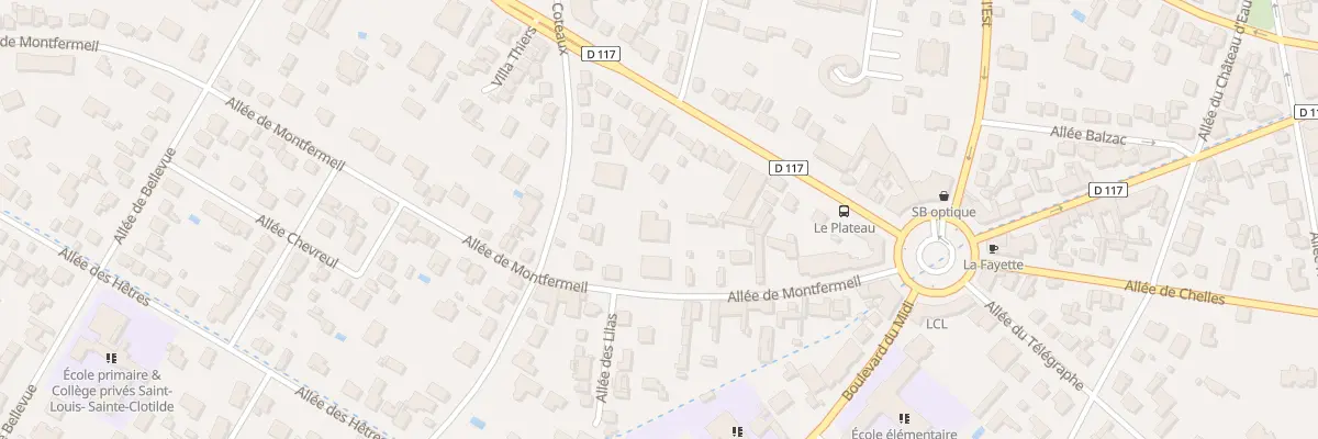 Plan du 81 All de Montfermeil au Raincy