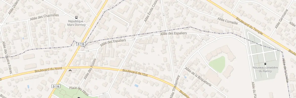 Plan du 16B All des Espaliers au Raincy