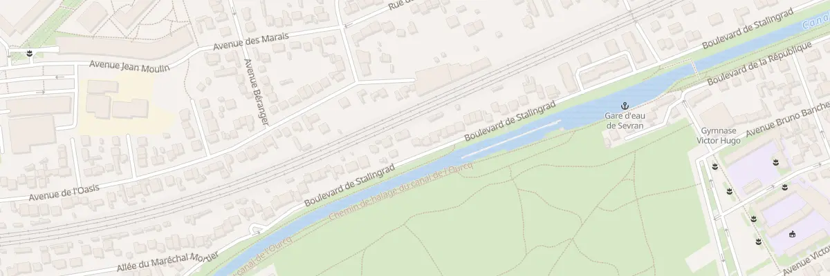 Plan du 70B Bd de Stalingrad à Sevran