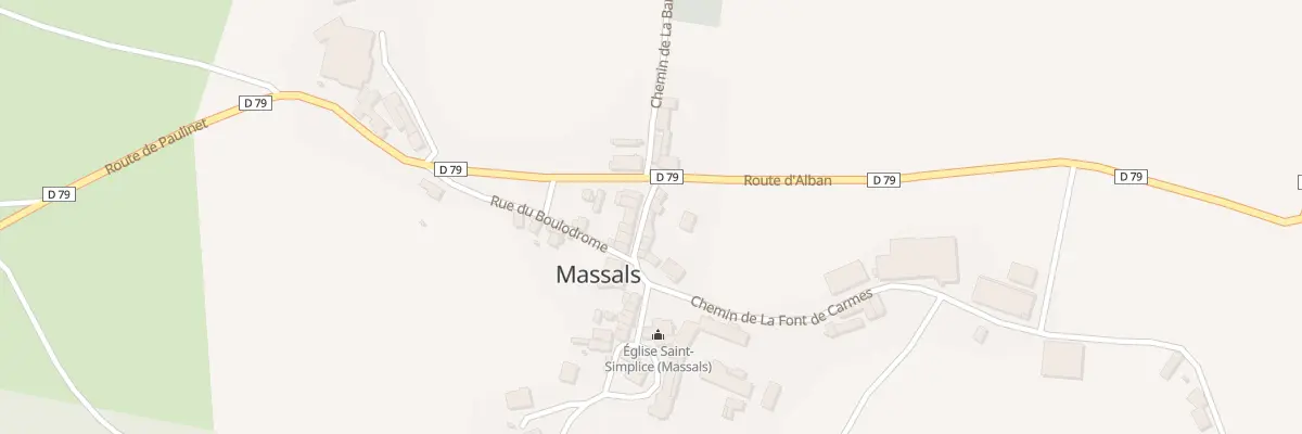 Plan du 34 Rte d’Alban à Massals