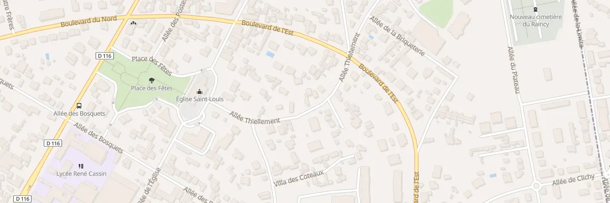 Plan du 11B All Thiellement au Raincy