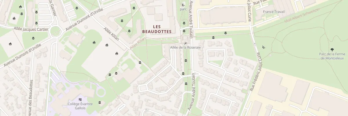 Plan du 3 All de la Roseraie à Sevran