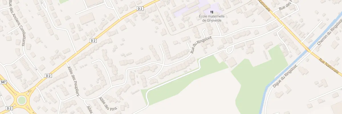 Plan du 2 All de la Ferme à Ghyvelde