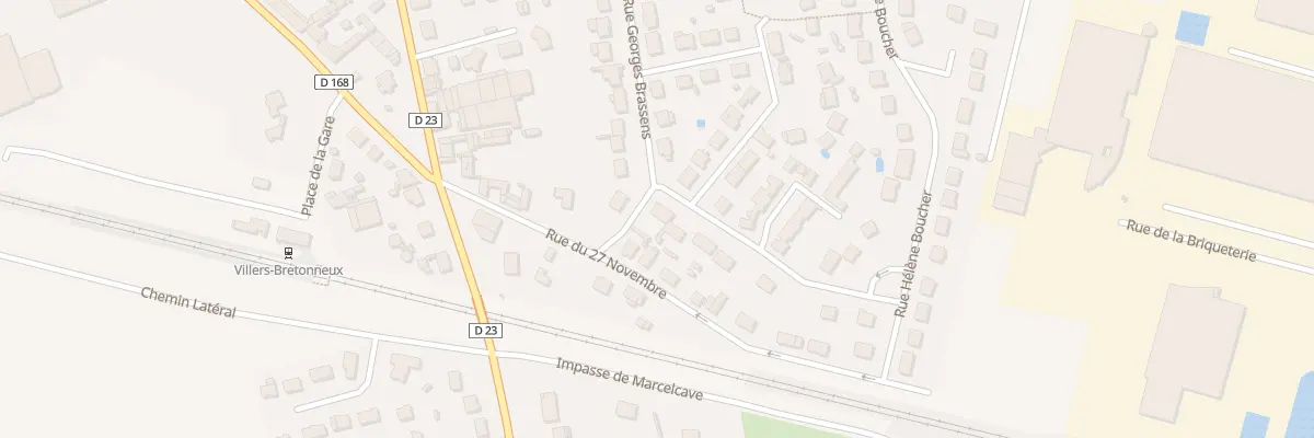 Plan du 22 Rue Georges Brassens à Villers-Bretonneux