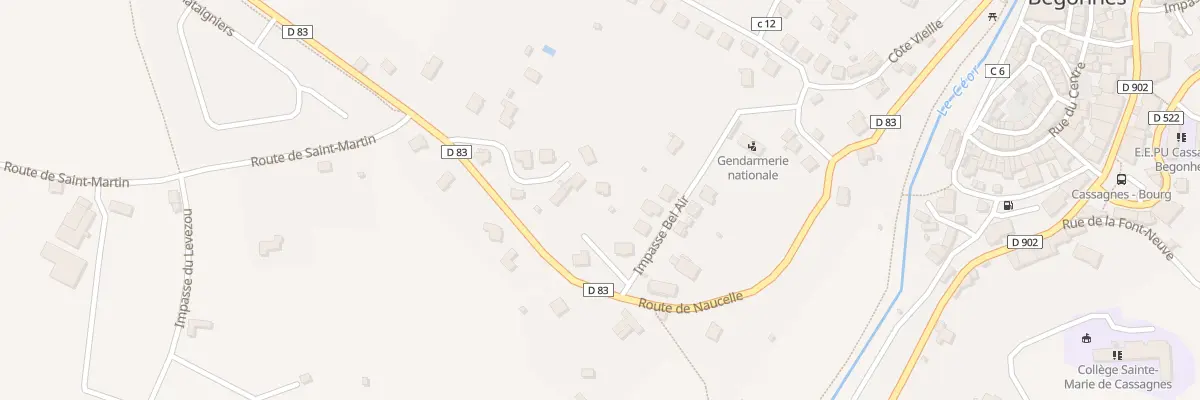 Plan du 5547 Lot Bel Air à Cassagnes-Bégonhès