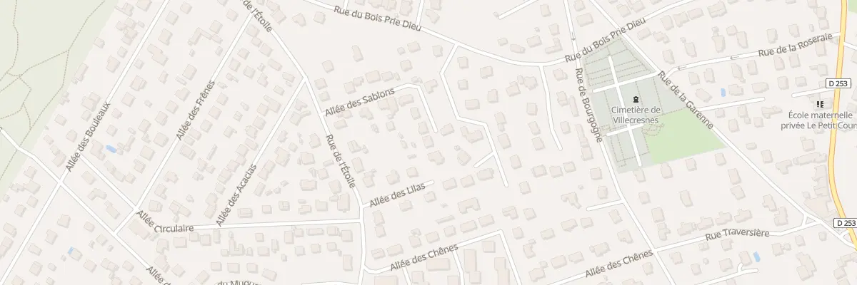 Plan du 18 All des Sablons à Villecresnes