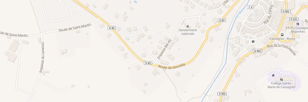 Plan du 1 Lot Bel Air à Cassagnes-Bégonhès