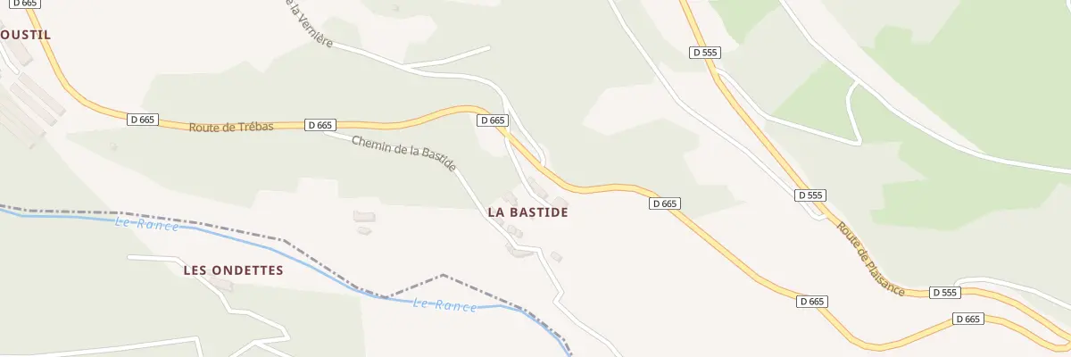 Plan du 5028 La Bastide à La Bastide-Solages