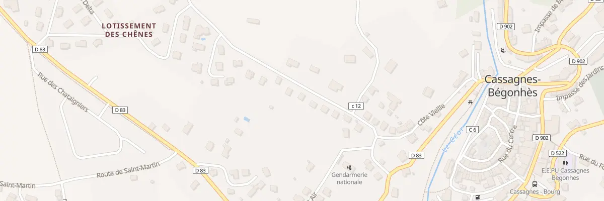 Plan du 13 Av de l’Aerodrome à Cassagnes-Bégonhès