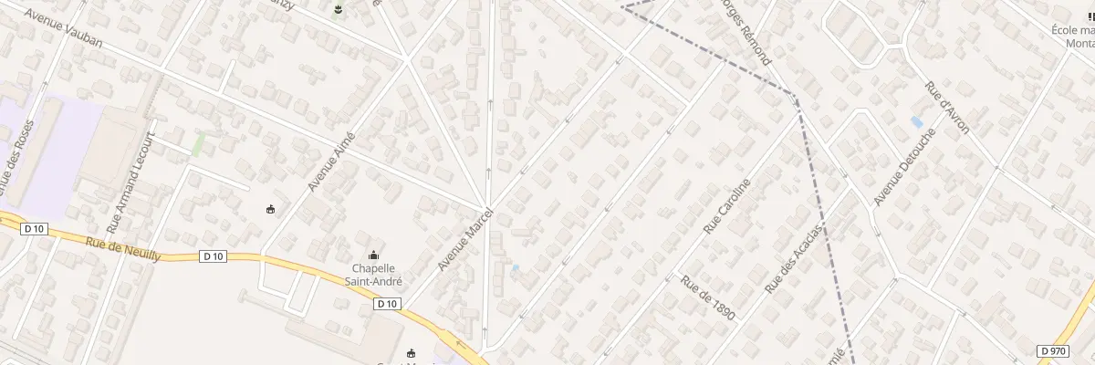 Plan du 19 Av Marcel à Villemomble