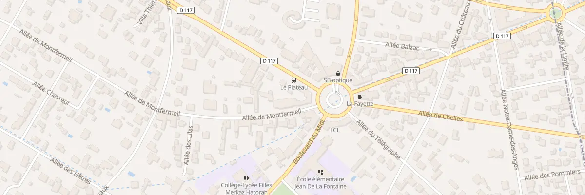 Plan du 95 All de Montfermeil au Raincy