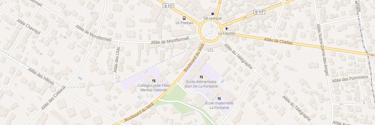 Plan du 73 Bd du Midi au Raincy