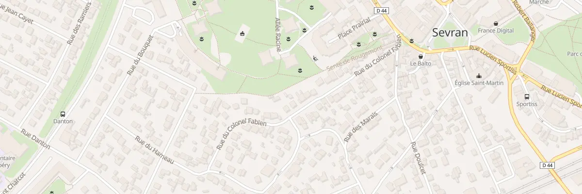 Plan du 22 Rue du Colonel Fabien à Sevran