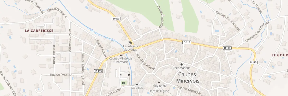 Plan du 2 Av du Minervois à Caunes-Minervois