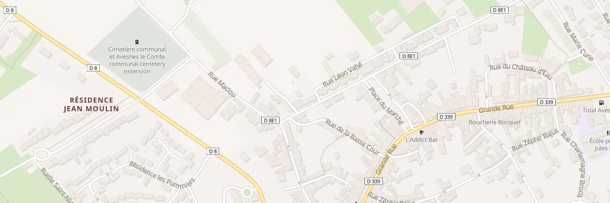 Plan du 8 Rue de la Poste à Avesnes-le-Comte