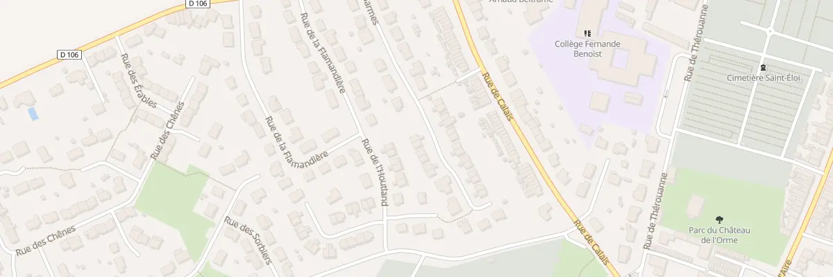Plan du 20 Rue des Charmes à Hazebrouck