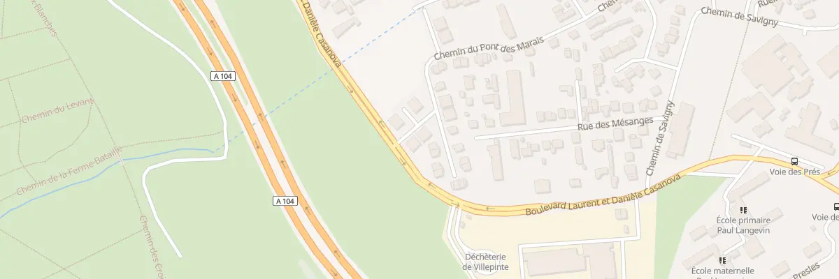 Plan du 65 Cr N8 Dit du Pont des Marais à Villepinte