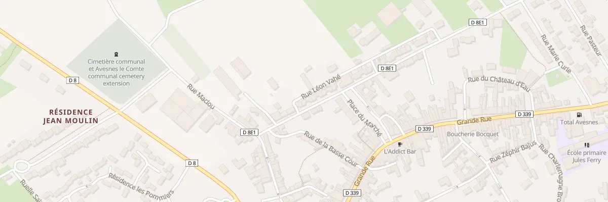 Plan du 14 Rue de la Poste à Avesnes-le-Comte