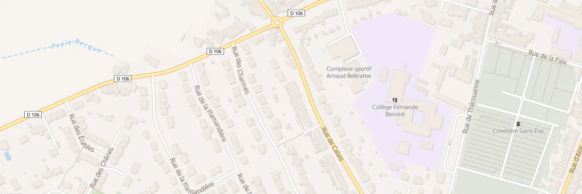Plan du 109 Rue de Calais à Hazebrouck
