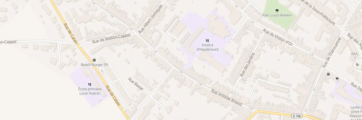 Plan du 92 Rue Aristide Briand à Hazebrouck