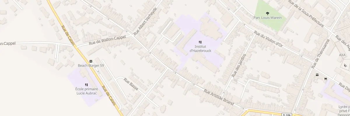 Plan du 94 Rue Aristide Briand à Hazebrouck