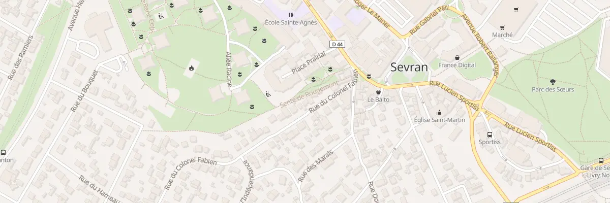 Plan du 8 Rue du Colonel Fabien à Sevran