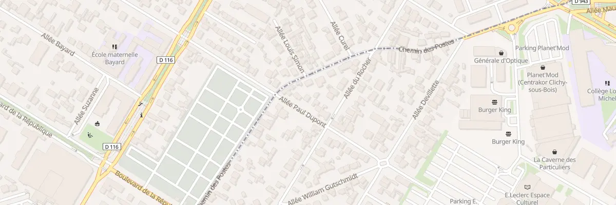 Plan du 111 All Paul Dupont à Clichy-sous-Bois