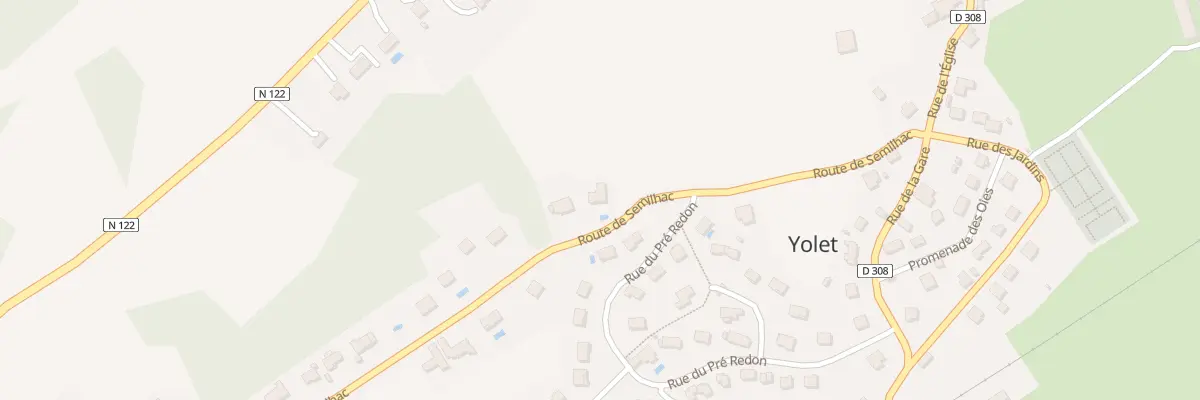 Plan du 2 Rte de Semilhac à Yolet